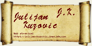 Julijan Kuzović vizit kartica